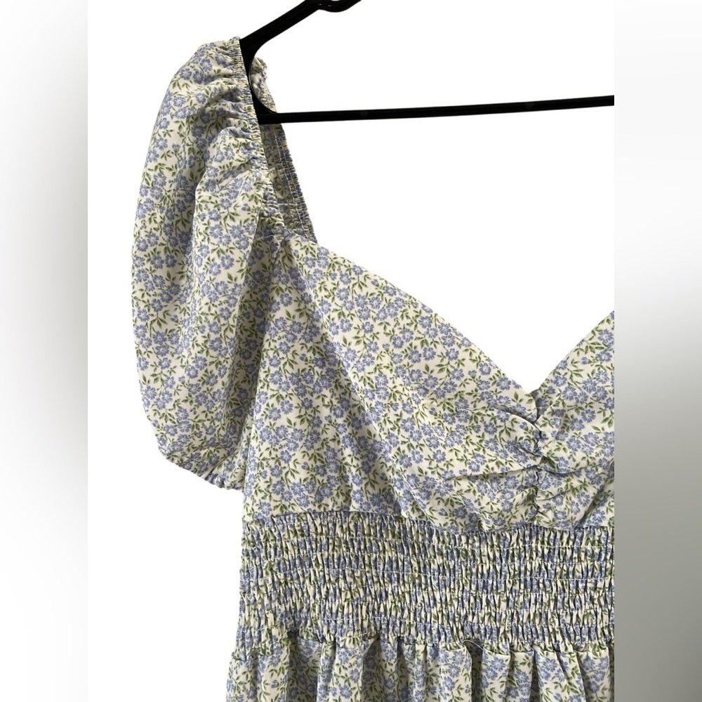 Ivory floral sweetheart mini dress - Picture 4 of 6